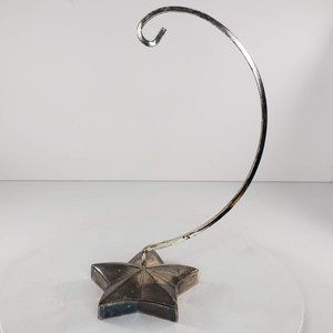Vintage Ornament Holder Stand Metal Star